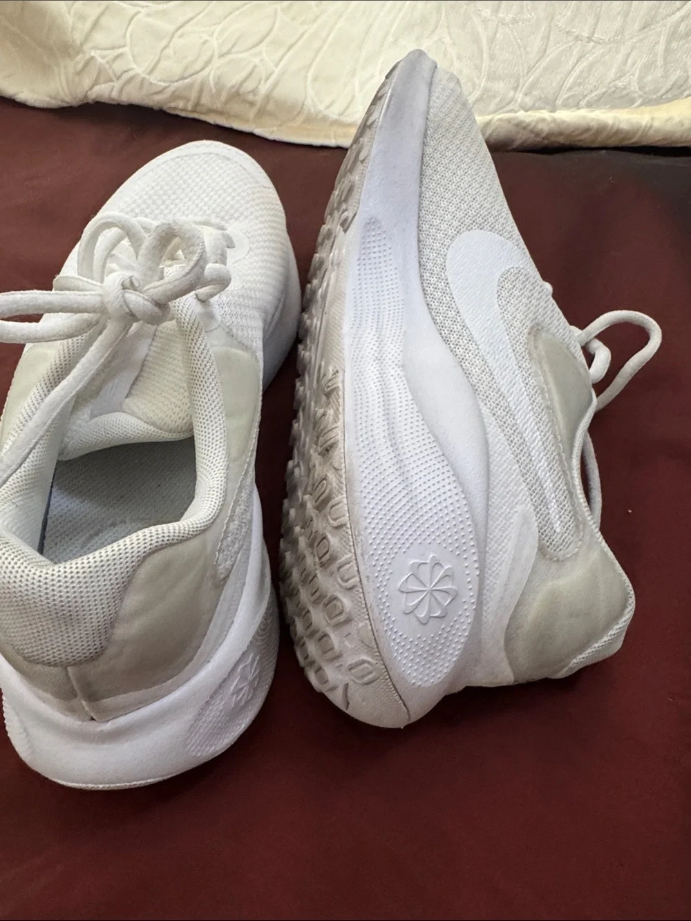 Nike Women’s All-White Mesh Running Shoes